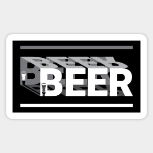 Beer Word Perspective Sticker